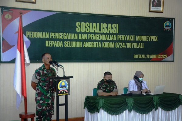 Kodim 0724/Boyolali Sosialisasikan Penyakit Monkeypox (Cacar Monyet)