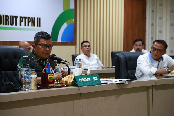 Pangdam I/BB Terima Audensi Pimpinan PTPN II Bersama Staff
