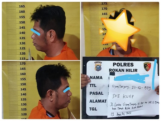Tim Opsnal Satreskrim Polres Rohil Berhasil Tangkap AR Diduga Terlibat Kasus Perjudian Slot Online