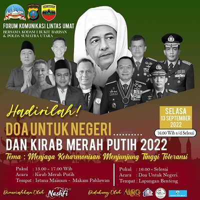 Forkopimda Sumut Gelar Kirab Merah Putih dan Doa Bersama bagi Negeri