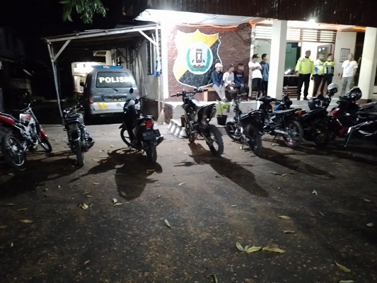 Sweeping dan Razia Balapan Liar dan Knalpot Brong, 5 Unit Knalpot Brong Diamankan Satlantas Polres Toba