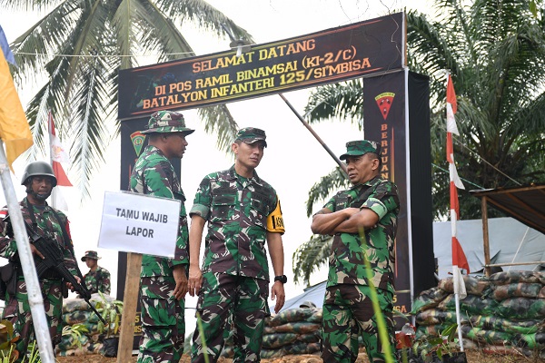 Latihan Pratugas Yonif 125Smb Sebagai Satgas Apter Dicek oleh Kasdam IBB 