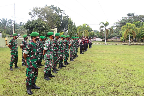 Kapolres Rohil Melaksanakan Kegiatan Apel TNI-POLRI dalam Rangka Jalinan Soliditas dan Sinergitas