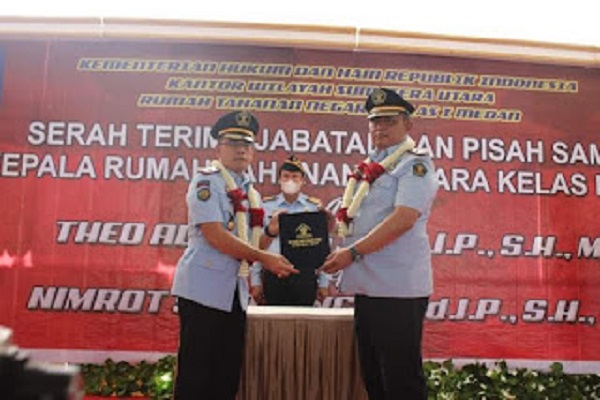 Sertijab dan Pisah Sambut Dilaksanakan oleh Kemenkumham RI Sumut Kepala Rutan Kelas 1 Medan
