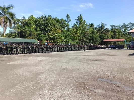 Siapkan Pengamanan Kunker Wakil Presiden RI, Dandim 1710Mimika Dampingi Kasrem 174ATW Laksanakan Apel Gelar Pasukan