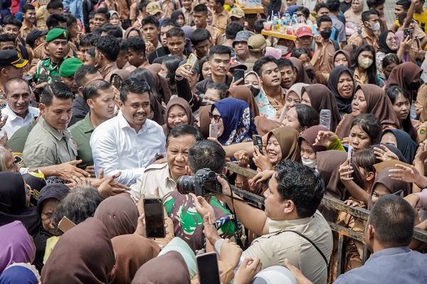 Nama Menhan Prabowo dan Bobby Nasution Terus Bergema di Pesta Rakyat Launching PBN