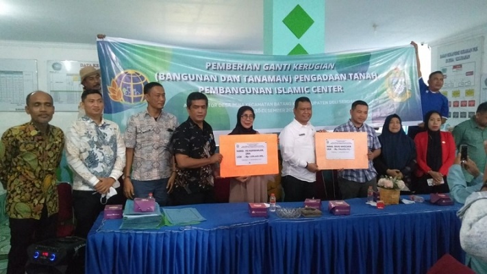 Pemprovsu Sumut Membayarkan Ganti Rugi Lahan Pembangunan Islamic Center