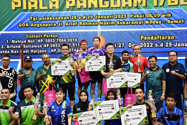 Tutup Kejuaraan Tenis Meja, Pangdam IBB Ukir Terus Prestasi di PON XXI Sumut-Aceh 2024