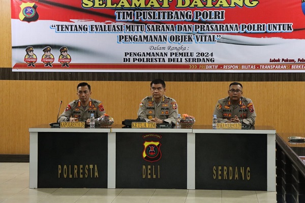 Puslitbang Polri Melaksanakan Kunjungan Penelitian ke Mapolresta Deli Serdang