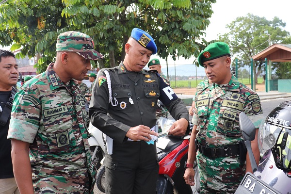 Gaktib dari Sub Denpom 14-6 Solok Diterima oleh Kodim 0309Solok