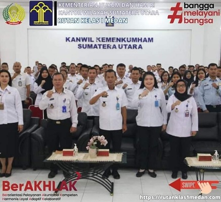 Rutan Kelas I Medan Kanwil Kemenkumham Sumut Mengikuti Pelaksanaan Giat Rekonsiliasi dan Pemutakhiran Data 