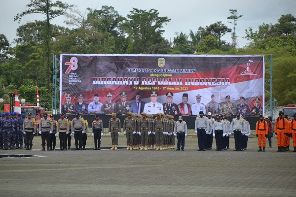 Dandim 1710Mimika Hadiri Upacara Peringatan HUT RI Ke-78