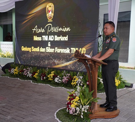 Penggunaan Mess Berland serta Gedung Sandi dan Siber Forensik TNI AD Diresmikan oleh Kasad