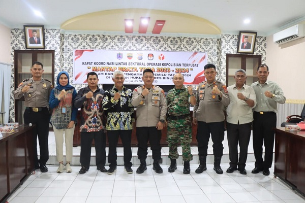 Polres Binjai Laksanakan Rakor Lintas Sektoral Operasi Kepolisian Terpusat Mantap Brata Toba 2023-2024