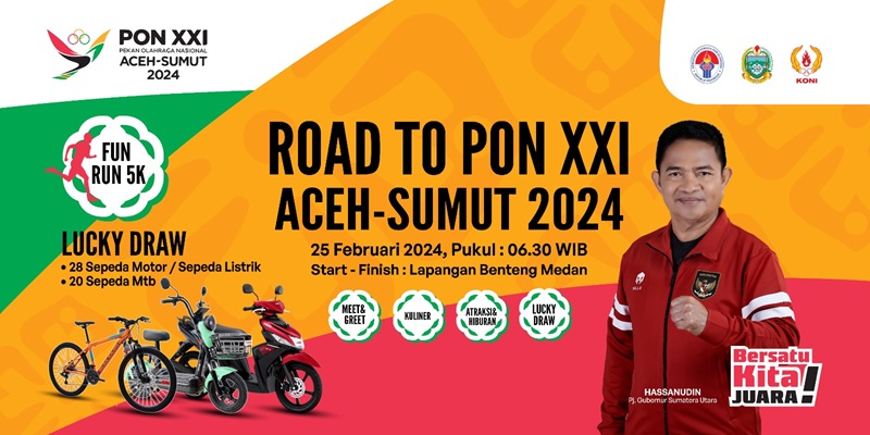Pemprov Sumut Menggelar Fun Run yang Diikuti oleh 10K Peserta