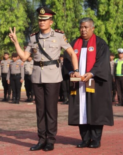 Kapolres Langkat Pimpin Langsung Upacara Sertijab Wakapolres Langkat