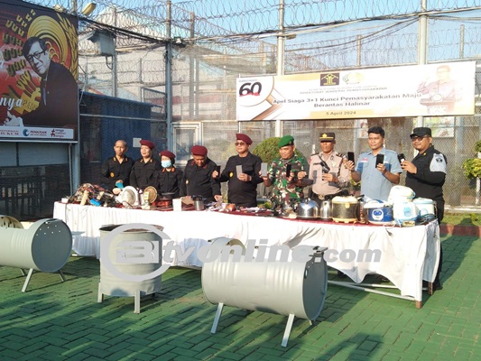 Polrestabes Medan Menggelar Razia di Lapas Kelas 1 Medan