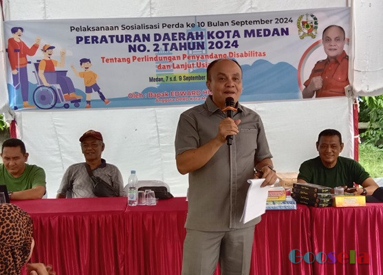 Edward Hutabarat Laksanakan Sosialisasi Perda No. 2 Tahun 2024 tentang Perlindungan Penyandang Disabilitas dan Lanjut Usia di Medan