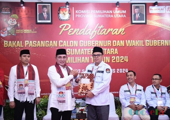 KPU Sumut Menerima Pendaftaran Resmi Edy Rahmayadi dan Hasan Basri Sagala