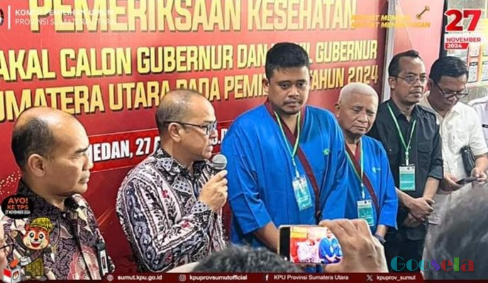 KPU Provinsi Sumut Menghadiri Pemeriksaan Kesehatan Balon Gubsu dan Wagub Pasangan Bobby dan Surya