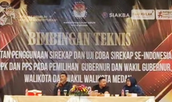 KPU Medan Menggelar Bimtek Lanjutan Penggunaan Sirekap untuk PPK dan PPS