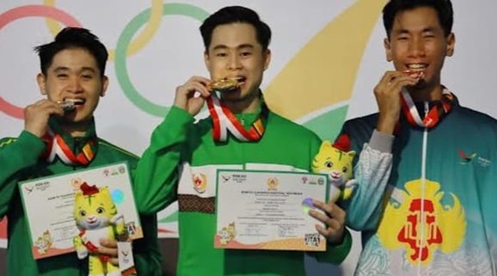 Pewushu Sumut Harris Horatius Meraih Emas Pada PON XXI