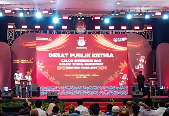 KPU Provinsi Sumut Menggelar Debat Ke-3 Pilgubsu Mengangkat Tema Tentang Sinergi Pusat-Daerah di Medan