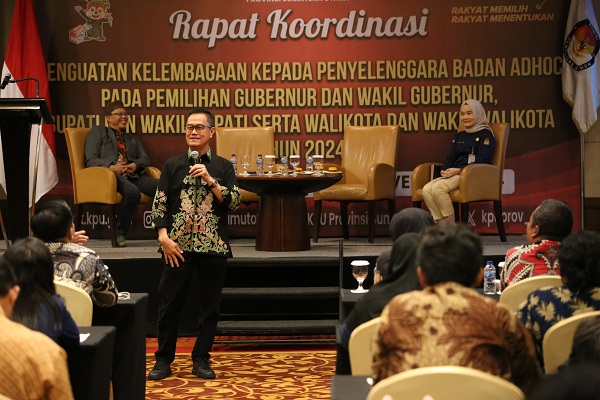 KPU Provinsi Sumut Menggelar Rakor Penguatan Kelembagaan kepada Penyelenggara Badan Adhoc