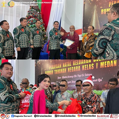 600 Warga Binaan Rutan Medan Mengikuti Perayaan Natal Keluarga Besar Rutan Kelas I Medan