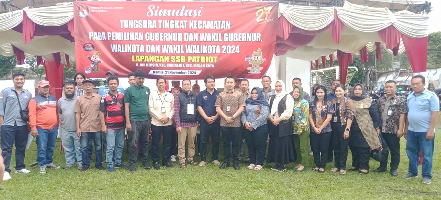 KPU Kota Medan Menggelar Simulasi Pungut Hitung Suara di TPS