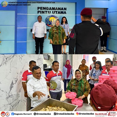 Rutan I Medan Menerima Kunjungan Dirwatkeshab dan Kadivpas, Tinjau Pelayanan yang Diberikan