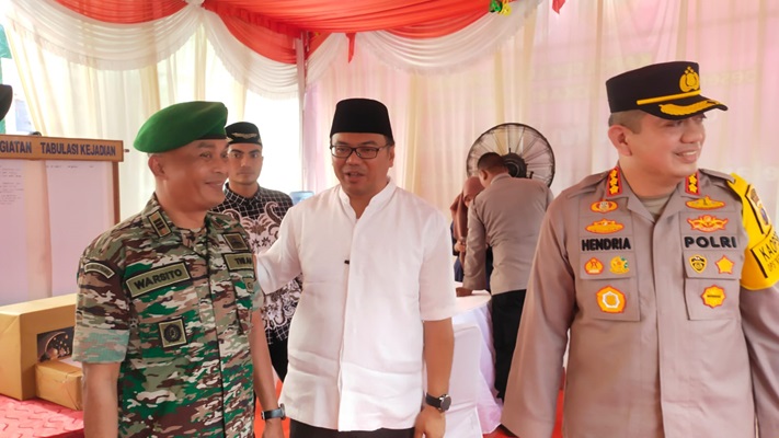 Kodim 0204DS Bersama Forkopimda Deli Serdang Meninjau Pos Pam Idul Fitri 1446 H