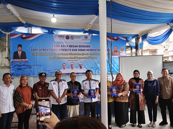 SMSI Medan, Sopo ATRestorasi Bersatu, dan Dinkes Medan Bersinergi dalam Pemeriksaan Kesehatan Gratis, dan Baksos kepada Masyarakat