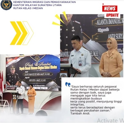 Sertijab dan Pisah Sambut Karutan Kelas I Medan