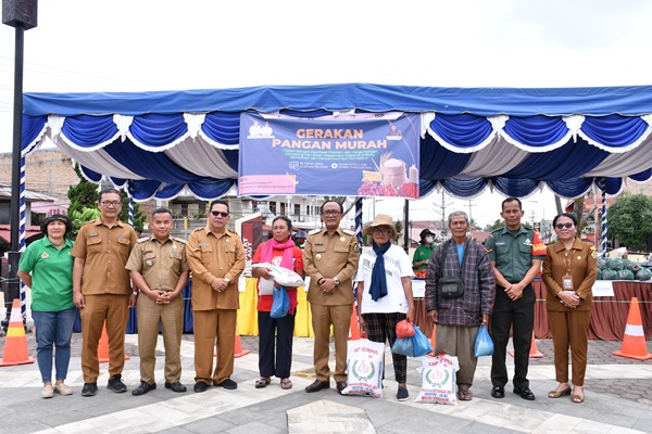 Warga Pangururan Antusias, Serbu Gerakan Pangan Murah di Taman Sitolu Hae Horbo Pangururan