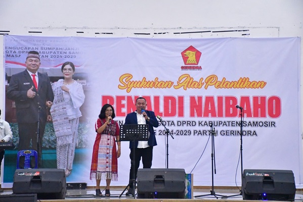 Bupati Samosir Menghadiri Syukuran Anggota DPRD Terpilih Renaldi Naibaho Periode Tahun 2024 - 2029