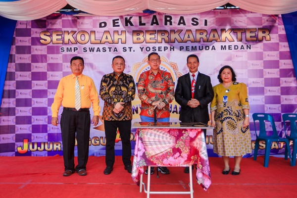 Pemko Medan Apresiasi Deklarasi Sekolah Berkarakter di SMP Swasta ST Yoseph Jalan Pemuda Medan