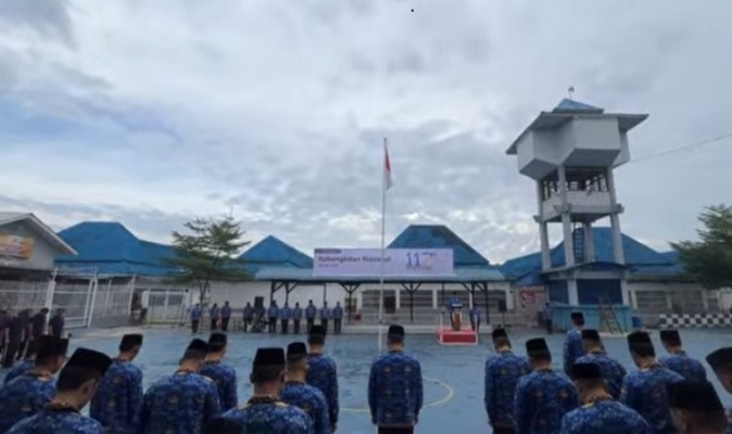 Rutan Kelas I Medan Laksanakan Upacara Bendera Peringatan Harkitnas Ke-117 Tahun 2025
