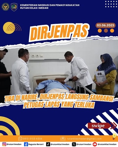 Dirjenpas Langsung Sambangi Petugas Lapas yang Terluka Saat Tiba di Nabire