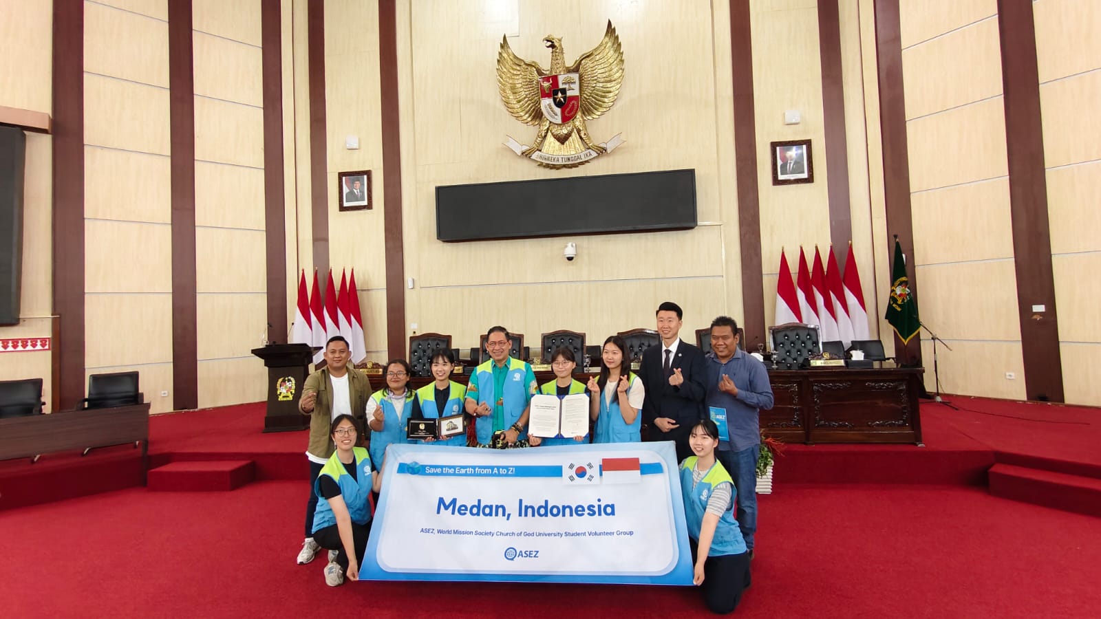 Ketua DPRD Kota Medan Menyambut Mahasiswa Internasional ASEZ, Dukung Aksi Sosial dan Lingkungan