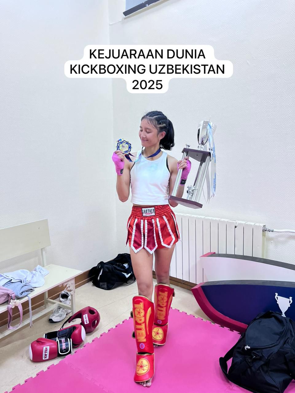 Polwan Sumut Harumkan Nama Polri dengan Raihan Emas di Kejuaraan Dunia Kickboxing Uzbekistan