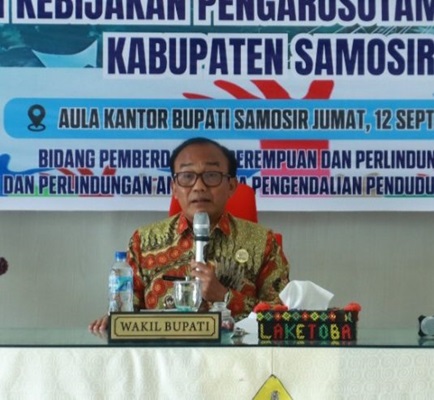 Wakil Bupati Samosir Resmi Membuka Sosialisasi Pengarusutamaan Gender (PUG)