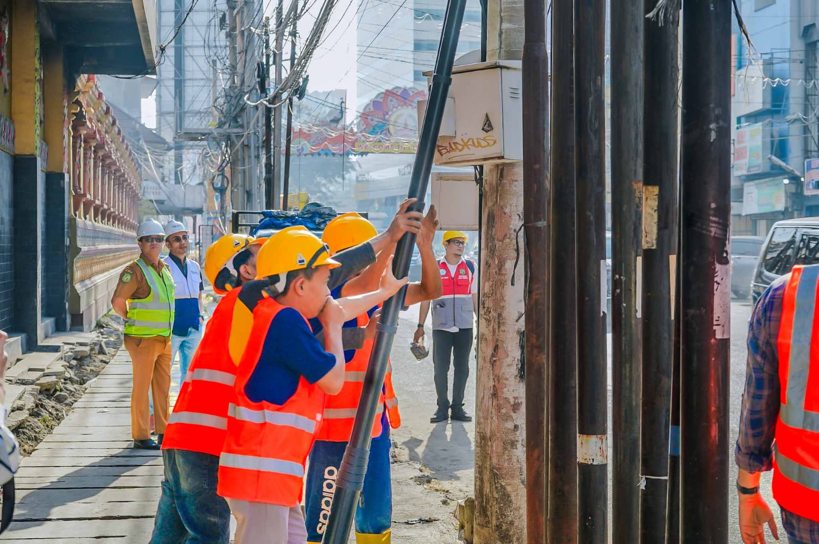 Target Pemko Medan Tahun Ini Sebanyak 12 Ruas Jalan di Medan Bebas Kabel Udara