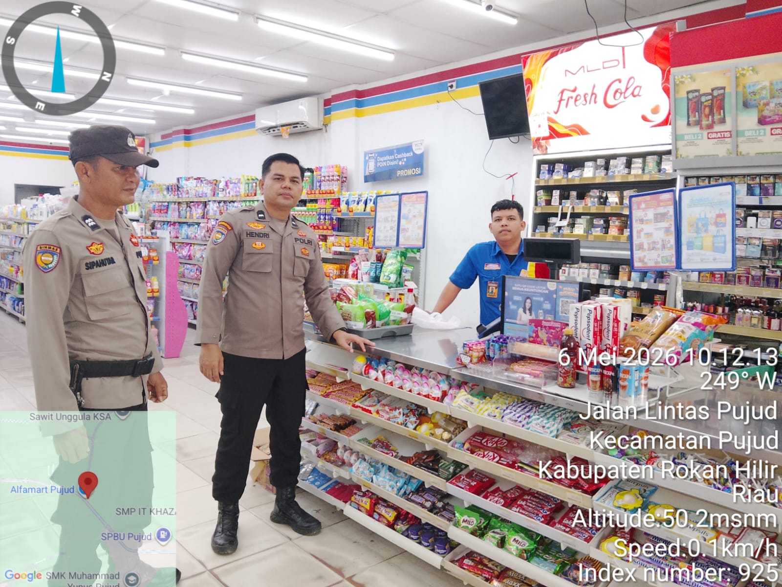 Patroli Siang Hari, Polsek Pujud Sisir Jalur Lintas Antisipasi Kejahatan dan Narkotika