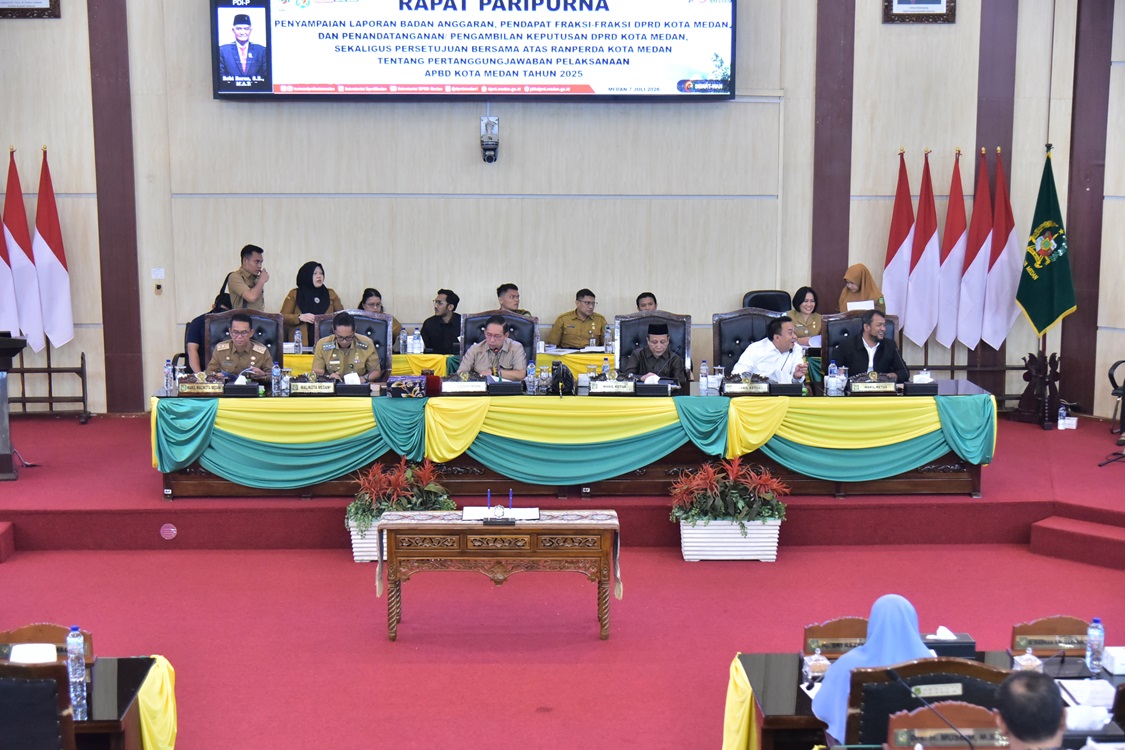 DPRD Kota Medan Setujui Ranperda Pertanggungjawaban Pelaksanaan APBD TA 2025